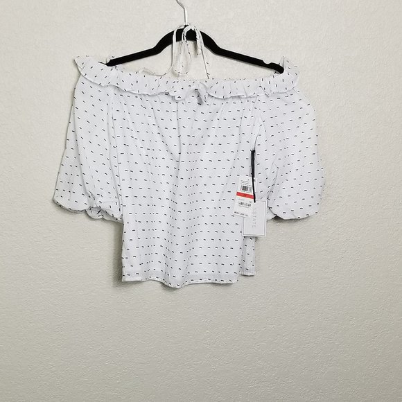 1. State Women's Ruffled Off-The-Shoulder Top XS - Picture 2 of 6